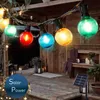 Cordas LED 40LED Globo Branco Quente G40 Pátio RGB Fada String Light Party Garland Ornamento de Lâmpada Vintage para Decoração de Quintal Ao Ar Livre YQ240401