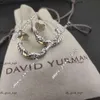 Dy Desginer David Yurma Jewelryトップ品質のイヤリングシンプルでエレガントな人気の織物ファッションリングデビッドパンクジュエリーバンドファッションデビッド532