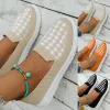 Shoes Shoes Woman Summer 2023 Breathable Mesh Houndstooth Printed Flat Casual Sneakers Female Sneakers