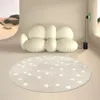 Tapis de dessin animé mignon pour salon, Style nordique, décor de chambre à coucher, rond, moelleux, doux, pour enfants, tapis de sol en peluche de grande surface 240401