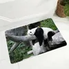 Tapis Super Doux Flanelle Mignon Chine Panda Paillasson Antidérapant 40x60cm Tapis Salle À Manger Décor Animal Tapis De Porte Pour Chambre D'enfants