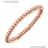 Top Luxury Fine 1to1 Bracciale di design originale per donna Carter Bullet Bracciale in argento sterling 925 placcato oro rosa 18 carati con rivetto in salice per uomo donna