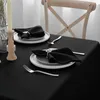 Table Cloth 16 Pcs Square Satin Napkins Shiny Silk Tablecloths Soft And Smooth Fabric Doily For Wedding Banquet Party Decor Black