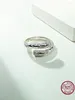 Klusterringar 2024 925 Sterling Silver Retro Nisch Snake Shaped Antique Style Ring Set med High Carbon Diamond Spring Wedding SMEEXKE