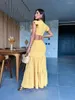 Casual Dresses Bohemian Solid Hollow Out Elegant Women Dress O Neck Flying Sleeve Zipper Long Summer Chic Beach Clothing