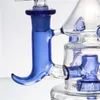 Nuevo vaso de vidrio con resorte Dab Rig reciclador Tornado tubo de agua vaso de humo Bong 14mm macho banger