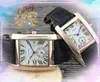 Femmes Hommes Couple Deux Demi-Pins Montres De Travail De Haute Qualité Reloj Tank Doit Conception Carré Cadran Romain Dame Horloge Chaîne Bracelet Fille En Cuir De Vache Quartz Batterie Montre