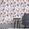 Wallpapers Watercolor Lavender Rose Peel And Stick Wallpaper Purple Floral Self-Adhesive Removable Wall Papers For Home Bedroom Walls Decor