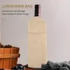 Fiori Decorativi 10 Pezzi Sacchetti di Vino in Iuta 14 X 6 1/4 Pollici Bottiglia di Iuta Regalo con Cordoncino