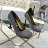 Fashion Women pumps Weddings parties High Heels sexy sandals Leather Designer Rhinestone Woman Shoes Party big size 35-43