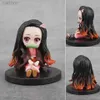 Anime Manga Démon Nezuko Tanjirou Zenitsu Giyuu Inosuke Q Ver.Figurine Anime Kimetsu no Yaiba Figurine diable lame Figure 240401