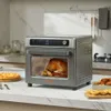 VEVOR in 1 Air Fryer 25 Liter Convection Oven, 1700 Watt Stainless Steel Toaster Oven Countertop Combination with Grill, Pizza Tray, Gloves, Pieces of Toasted
