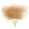 Fleurs décoratives 5pcs Artificiel Fleur Gold Home Decoration Arrangement de décoration bricolage Ornements Bureau de mariage Feuilles de fausses fleurs.