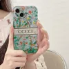 Coque de téléphone TPU galvanisée de luxe avec lettres de luxe pour iPhone 15 14 13 12 Pro Max 11, fleur de mode, impression de mariée, couverture de protection complète