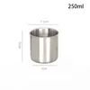 Tumblers 1 stück Edelstahl Bier Becher Kaffee Tee Wein Milch Tumbler 150 ml/250 ml/370 ml Tragbare reise Büro Wasser Tasse Trinkgeschirr