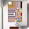 Peintures Toile Peinture Piet Cornelies Mondrian Affiches abstraites et impressions Art mural Image moderne pour grille salon Homefavor Dhfir