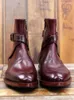 Ботинки, роскошные деловые мужские ботинки из воловьей кожи с острым носком, рабочая обувь до щиколотки для езды на мотоцикле, защитная обувь по индивидуальному заказу, 15 дней