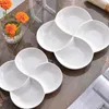 Assiettes à fruits à quatre compartiments, décor en verre, porte-collation, plateau à bonbons de bureau, conteneur de serveur, service en mélamine