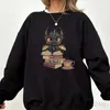 Kadın Hoodies Sweatshirts Dördüncü Kanat Dragon Baskılı Sweatshirt Kadın Fantezi Kitap Lover Sweat Hoodie Komik Uzun Kollu Kazak Kitap Sweatshirts 240401