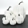 Decorative Flowers Halloween Fall Harvest Festival Home Table Decor Set Of 7 Foam Pumpkins J78C