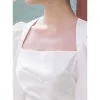 Womens Blouses Shirts Elegant Square Collar Folds Asymmetrical Puff Sleeve Clothing 2024 Summer Loose Korean Tops Irregar Drop Deliver Otigf