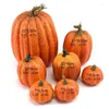 Decorative Flowers Halloween Fall Harvest Festival Home Table Decor Set Of 7 Foam Pumpkins J78C