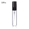 Botellas de almacenamiento 10 PCS 2 ml / 3 ml / 5 ml / 10 ml Mini atomizador transparente recargable Vidrio de viaje Dispensador vacío Prueba Dropship