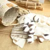 Decorative Flowers Cotton Branches Natural Simulation Home Decoration Wedding Goldfinch Holding Artificial