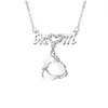 Fashionable Hollow Out Rotating Foot Necklace with Diamond Inlay Stainless Steel Womens Personalized and Minimalist Collarbone Pendant