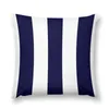 Pillow Navy Blue And White Stripes Throw Ornamental Covers Decorative