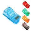 100 st/Lot RJ45 Ethernet Cables Modul Plug Network Connector RJ-45 Crystal Heads Cat5 Color Cat5e Gold Plated Cable