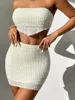 Work Dresses CHQCDarlys Women S Sexy 2 Piece Outfit Knitted Bodycon Crop Tube Tops And Mini Skirt Set Party Club Summer Clothes