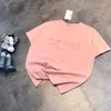 ジモは24人の夏の恋人を作ったレズビアンパブリックセルエンボスレタースチール印刷されたCEソリッドカラー短袖Tシャツを