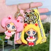 أزياء الرسوم المتحركة فيلم Keychain Character Rubber و Key Ring لسلسلة مفاتيح مجوهرات حقيبة الظهر 083556