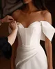 Milla Nova Abiti da guaina per sposa spalla spalla abito da sposa in raso abito di coscia de mariee allacciata su abiti da sposa