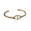 Bracelet de créateur de nez de cochon de marque de luxe Compteur de Hong Kong 18K haut de gamme micro incrusté de zircon ovale bracelet d'ouverture de nez de cochon bracelet simple et polyvalent