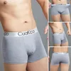 Underpants Elastic Shorts Panties Men's Mid-rise Slim Letter Print Patchwork High Underwear With Wide For Everyday