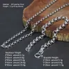 Chain 925 sterling silver cross O-chain suitable for men and womens round sweater chain with a fish hook bracelet and necklace Q240401