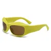 Sunglasses New Womens Y2K Futuristic Sunglasses Punk Hip Hop Sunglasses Womens Outdoor Sports Hiking Glasses UV400 Gafas De Sol J240330