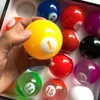 Xmlivet ensemble complet boules de billard colorées transparentes 5725mm résine de jeu de billard Standard international pour billard 240321