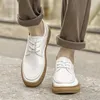 Scarpe casual da uomo in vera pelle mocassino bianco design alla moda mocassino estivo morbido appartamenti casualcalzature da guida maschili fatte a mano di grandi dimensioni