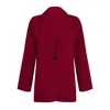 Womens Blazer Top Elegant Solid Long Semeves Jacket Suit Affär Fashion Spring Tracksuit Office Lady Blue Coat Tops 240318