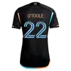 2024 25 New York City FC Soccer Jerseys Player Version Mens BAKRAR S.RODRIGUEZ MIJATOVIC KEATON ILENIC Away Black O'TOOLE Short Sleeve Football Shirts