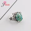 Cluster Rings Drop Antique 925 Sterling Silver With Big Rainbow Opal Vintage Finger Anillos Jewelry Wholesale For Women