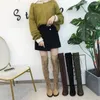 Boots Cross-tied Over The Knee For Women Autumn Winter Shoes Low Heeled Long Sexy Suede Thigh High Botas Mujer