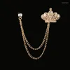 Brooches Temperament Crown Brooch Fashion European And American Trend Collar Accessories All-match Corsage High-end Luxury