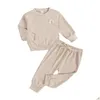 Ensembles de vêtements Marque Bébé Garçon Vêtements Automne Casual Fille Costumes Costume Enfant Sweatshirts Pantalons De Sport Printemps Enfants Ensemble Drop Livraison Matern Dhemv