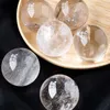 Figurines décoratives de méditation 28-32mm, boule de cristal transparente de haute qualité, pierre de guérison énergétique, décoration de la maison, Quartz clair