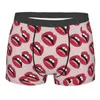 Underpants Funny Boxer Shorts Panties Men Sexy Red Lips Underwear Breathable For Homme S-XXL