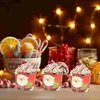 Einwegbecher, Strohhalme, 50 Stück, Weihnachts-Cupcake-Förmchen, Weihnachts-Muffin-Förmchen, Geschenkpapier